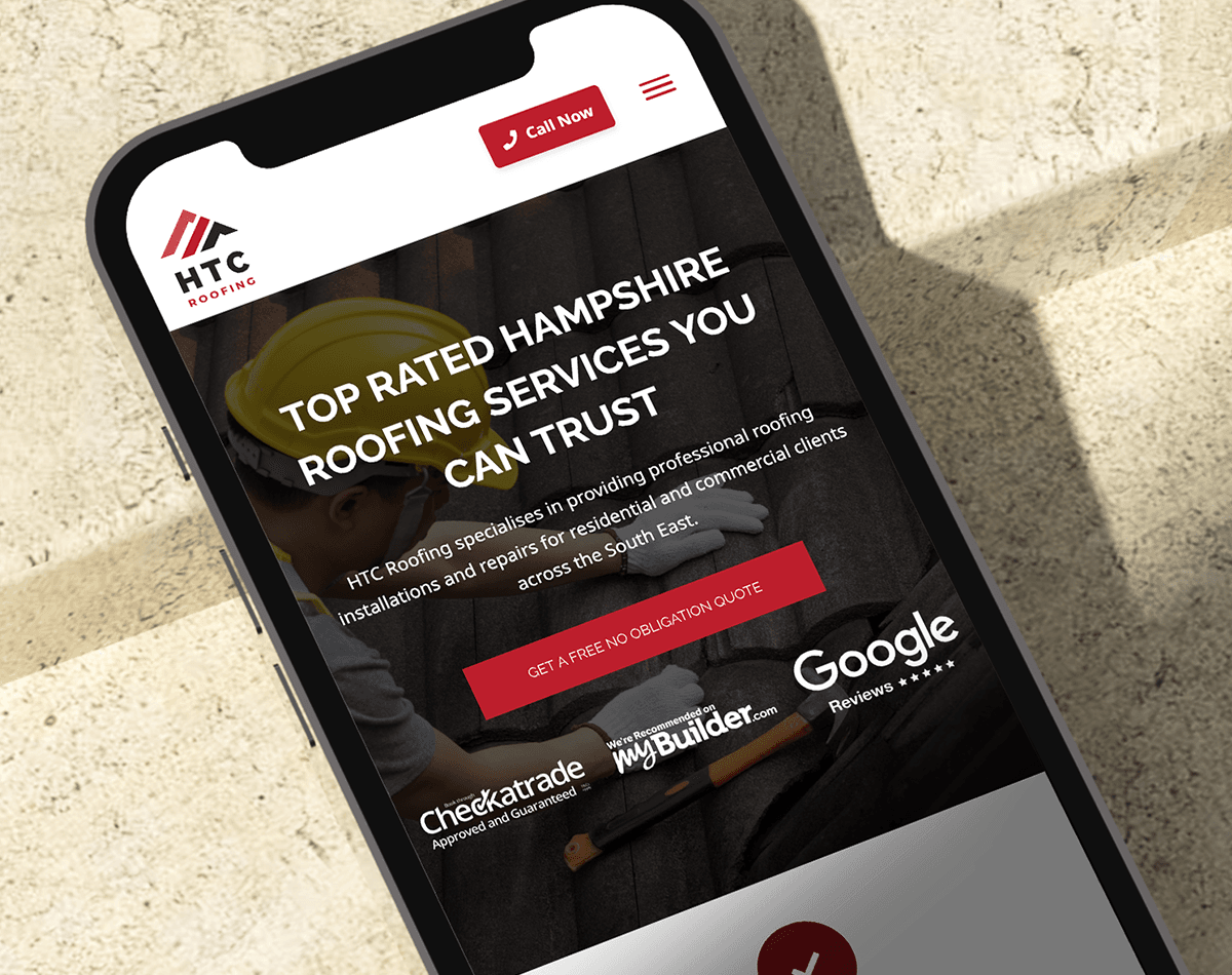 HTC Roofing Example on mobile iphone